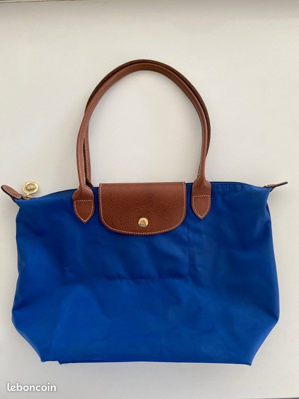 Sac Longchamp Pliage bleu taille S (image 1)