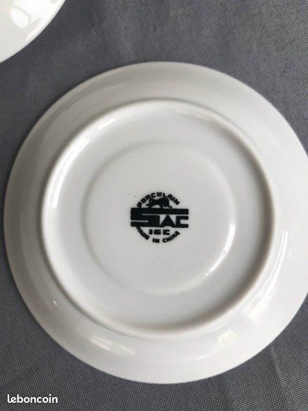 Lot de 6 sous-tasses en porcelaine (image 4)