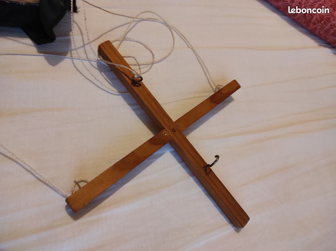 ANCIEN PETIT PANTIN Articulé En Bois Peint - Italie EUR 12,00