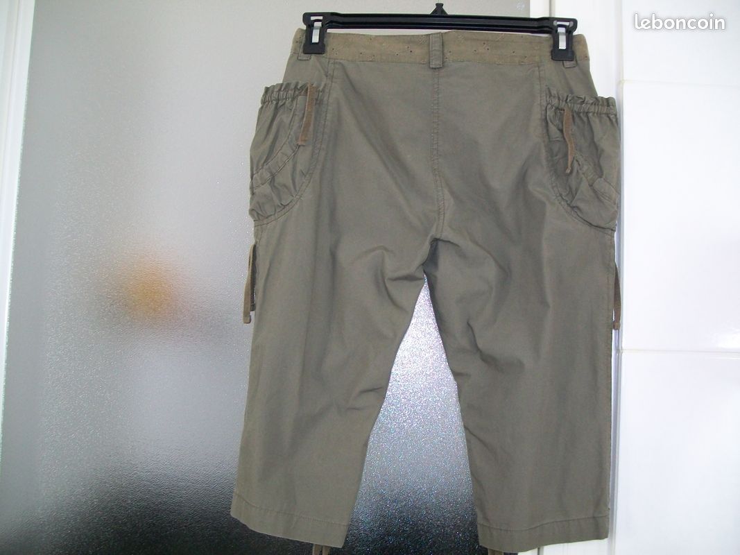 Pantacourt femme kaki taille 38 Vêtements