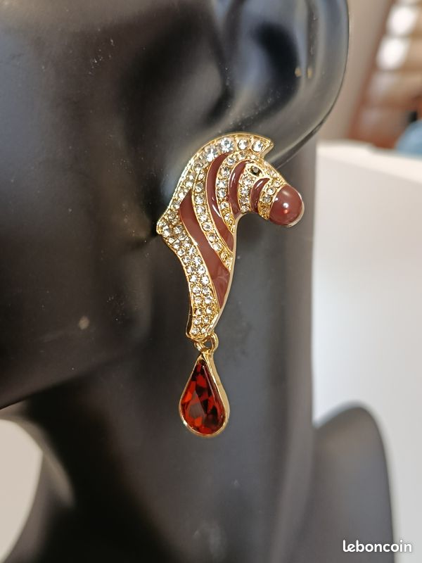 Boucles D'oreilles Pendantes En Simili-cuir Motif Zèbre - Légeres Et Confortables, Taille 3,8x5,7cm - Pour Cadeau, Fête, Style Bohème