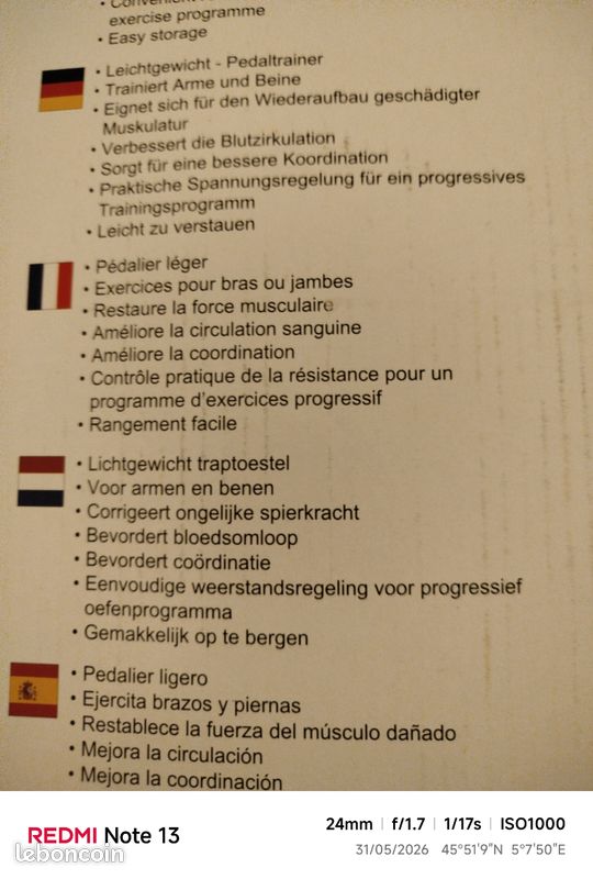 Pédalier de rééducation (image 2)