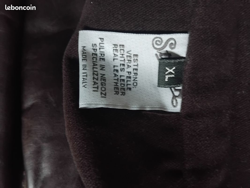 Blouson cuir véritable italien Stewart – style biker – très bon état (image 5)