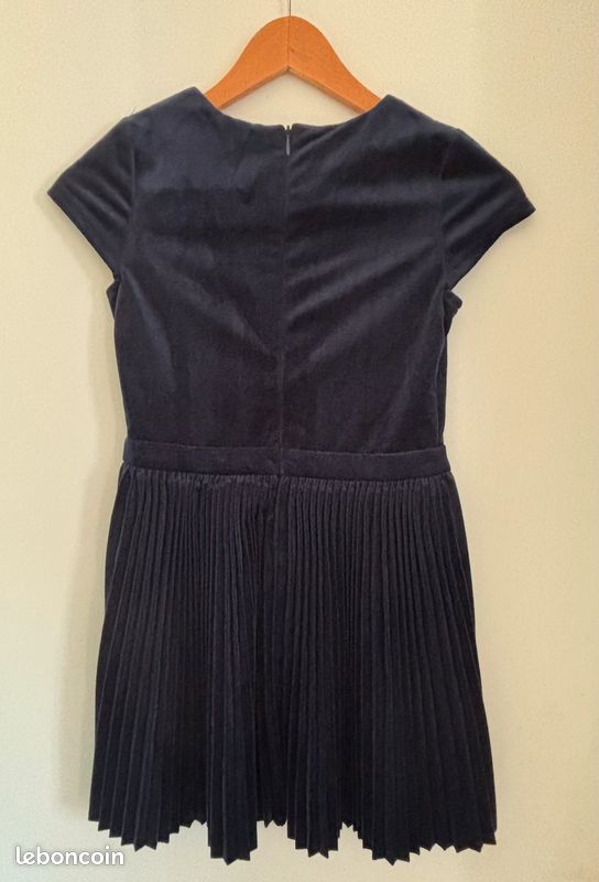 Robe okaidi velours bleu fille Vêtements