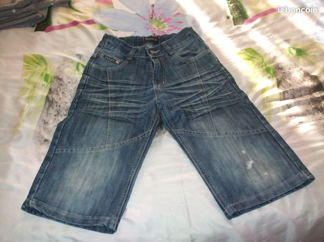 Bermuda jeans bleu enfant 10 ans (image 3)