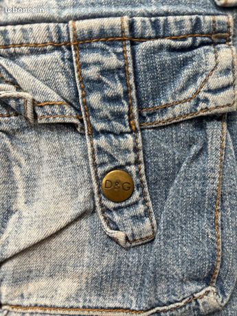 Mini-jupe En Jeans Dolce&Gabbana Tie-dye Beige - Taille 36/38, état Très Bon