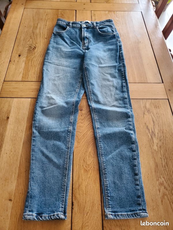Jean bleu taille Haute XS La Halle (image 1)