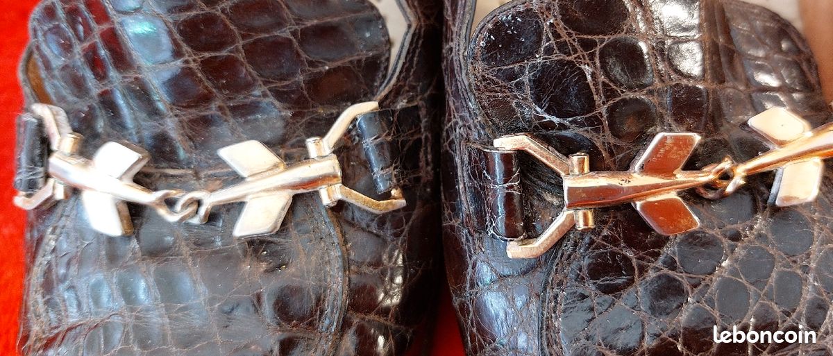 Mocassin vintage cuir croco (image 5)