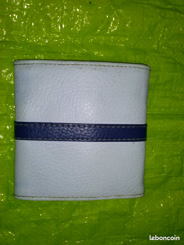 Porte-monnaie bleu et blanc (image 2)
