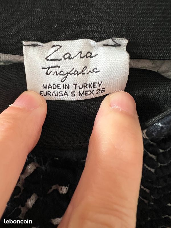 Jupe bleu marine Zara (image 5)