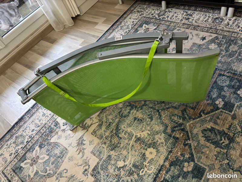 Bain de soleil pliant / Transat vert Innov'Axe - Très bon état (image 3)