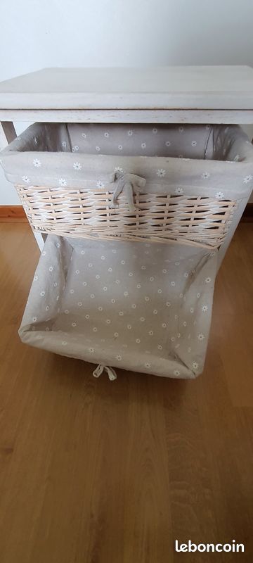 Petit meuble de rangement 2 paniers (image 2)