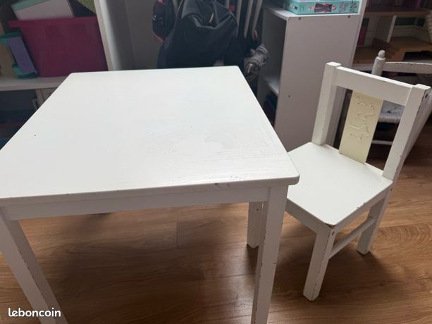 IKEA KRITTER Table Pour Enfant Blanc 59 X 50 Cm