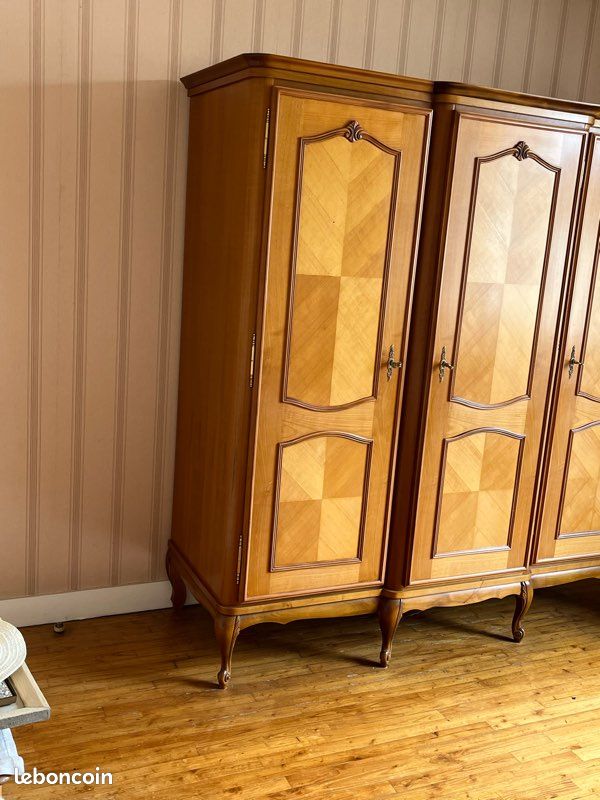 Ensemble chambre à coucher comprenant 1 lit + 2 tables de chevet + 1 armoire (image 8)