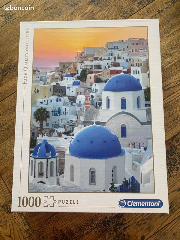 Puzzle 1000 pièces Clementoni Santorin (image 1)
