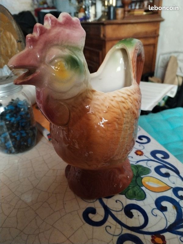 Superbe coq faïencerie Poet Laval (image 2)