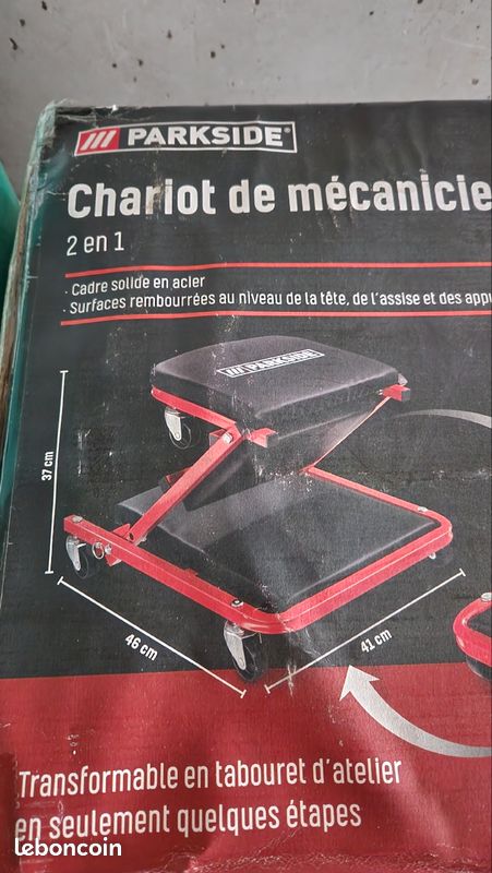 PARKSIDE® Chariot de mécanicien et tabouret d'atelier