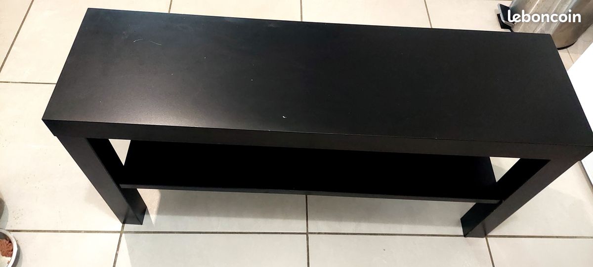 Meuble TV en bois noir (image 4)