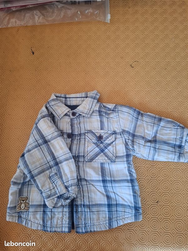 Chemise garçon molletonné 12 mois (image 1)