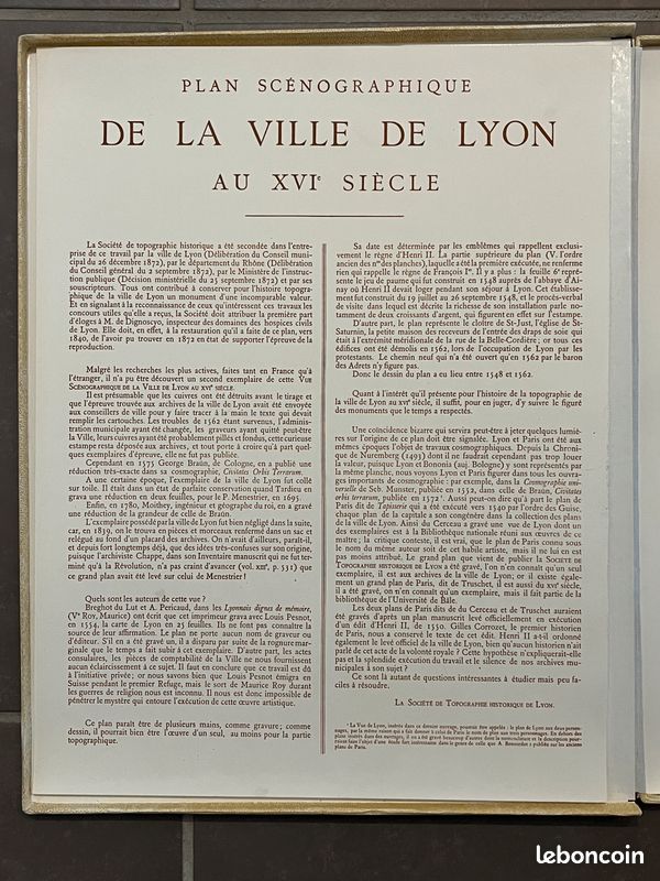 25 planches eau forte - Plan scénographique de LYON XVIème siècle - 2,40 x 1,70m (image 4)