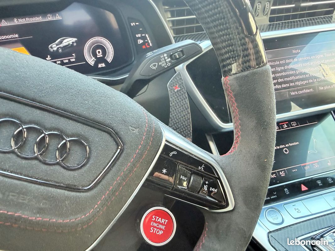 AUDI A7 Sportback 55 TFSIe 367ch Stronic BVA7 Quattro Competition / VOLANT CARBON LED & PACK CARBON / CIEL ETOILÉ (image 37)