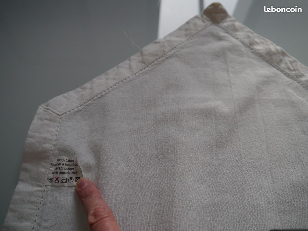2 chemins de table blancs coton (image 3)