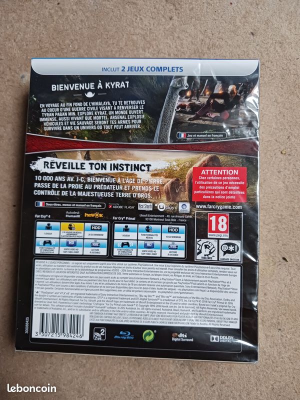 Double pak farcry 4/farcry primal neuf ps4 (image 3)