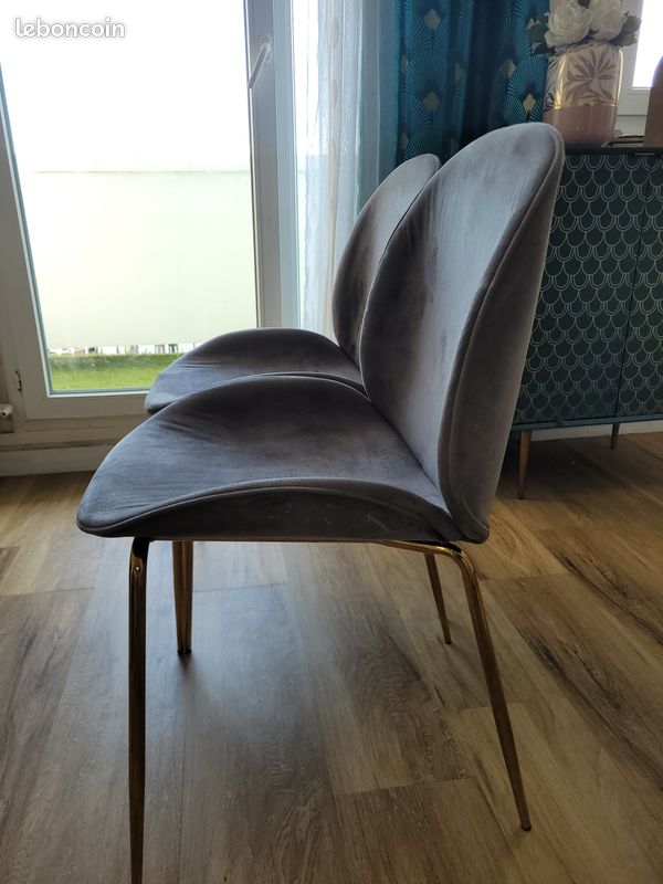 Lot de 4 chaises velours Maisons du monde (image 5)
