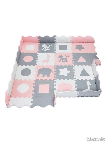 Tapis de puzzle pour enfants - GOL - 9 pièces en mousse EVA - Sans substances nocives - Blanc et Tapis de puzzle pour enfants - GOL - 9 pièces en mousse EVA - Sans substances nocives - Blanc et