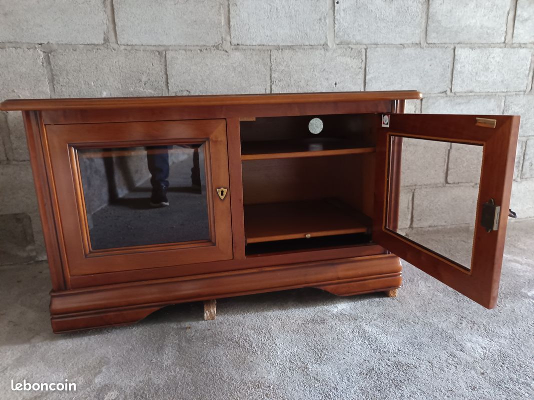 Meuble TV et HIFI en merisier (image 2)