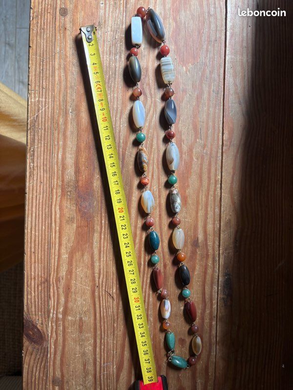 Collier sautoir en pierre naturelle authentique (image 4)