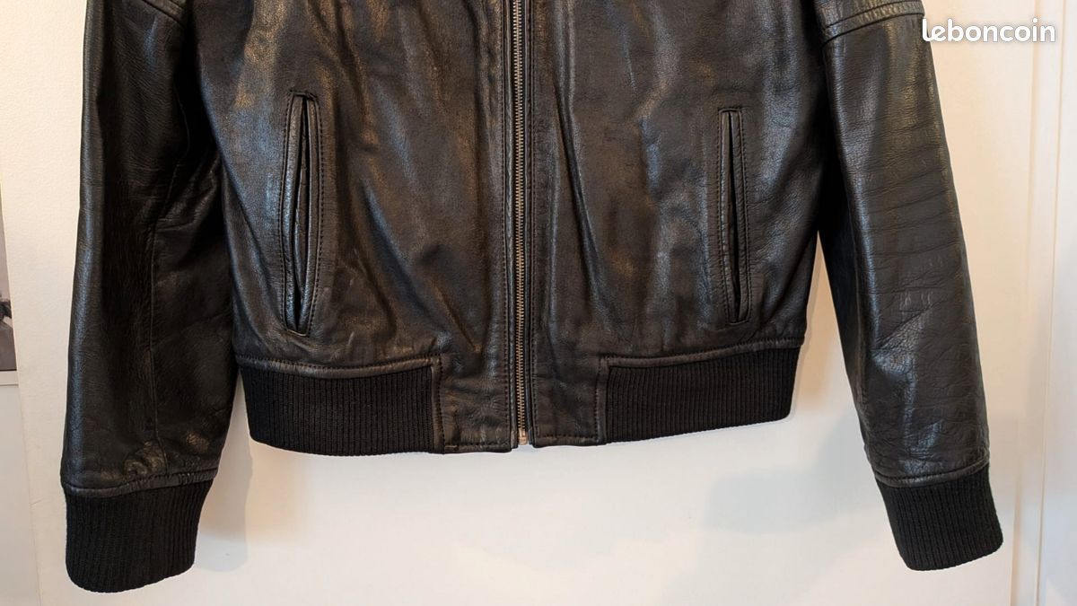 Veste cuir homme taille M (image 2)