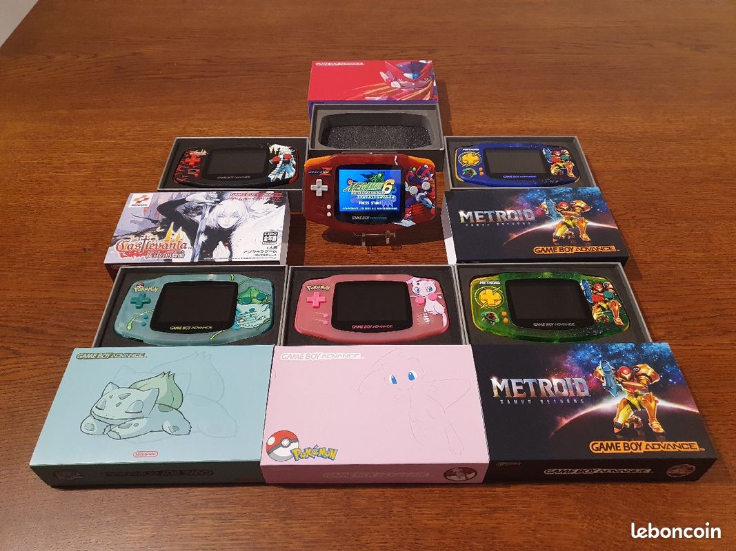 Gameboy Advance Custom en boite retro-eclairées IPS v2: Pokémon, Castlevania, Metroid, Mega Man (image 2)