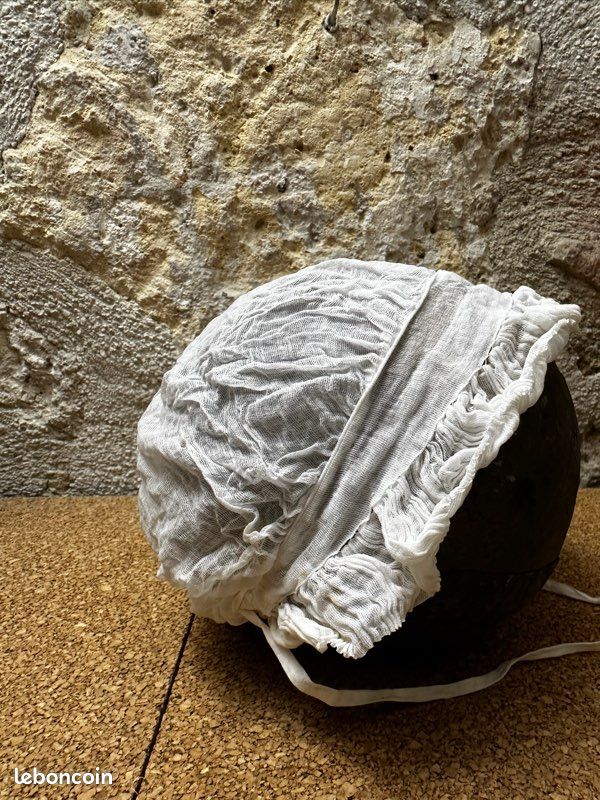 Lot De Bonnets Anciens Pour Poupée Jumeau – Dentelle Coton – 1890/1900 – France