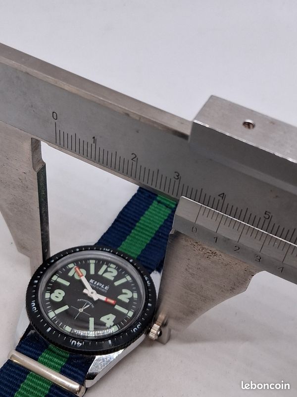 Montre De Plongée Mécanique KIPLE Vintage - Années 80, Fabrication Suisse, étanche 30m - Occasion
