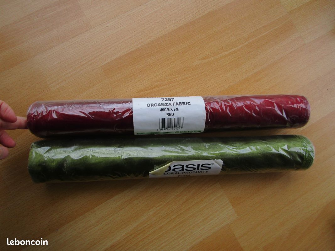 4859-Lot de 13 Coupons de Tissu/Voile/Organza (image 5)