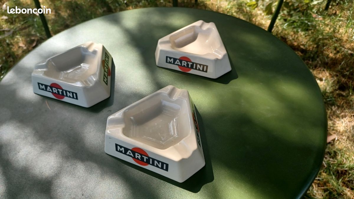 Lots de 3 cendriers MARTINI (image 2)