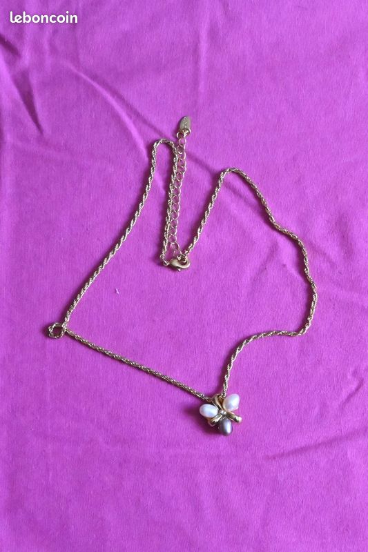 Pendentifs En Forme De Fleurs – Perles De Culture Sur Plaqué Or - Montres & Bijoux