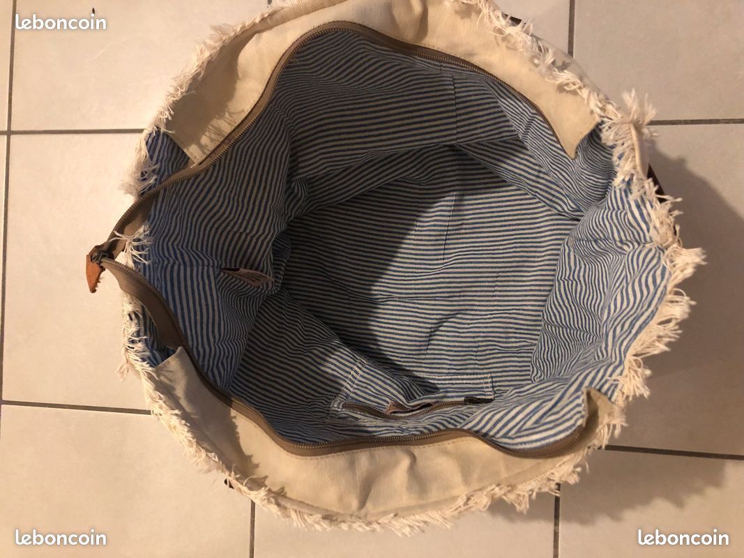 Tote Bag Sac De Plage Sel De Mer Sac Cabas Sel De Mer L Rose Pastel