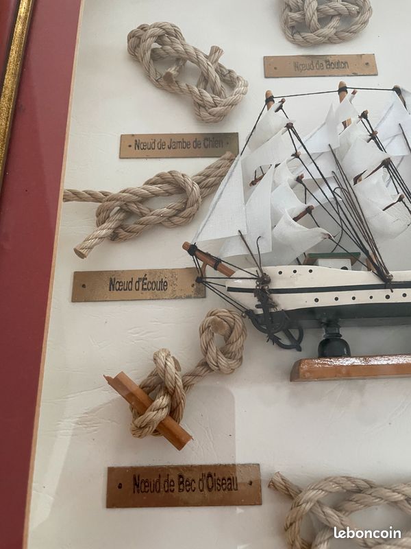 Cadre vitrine bateau avec noeuds (image 4)