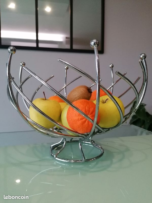 Coupe à fruits design inox (image 1)