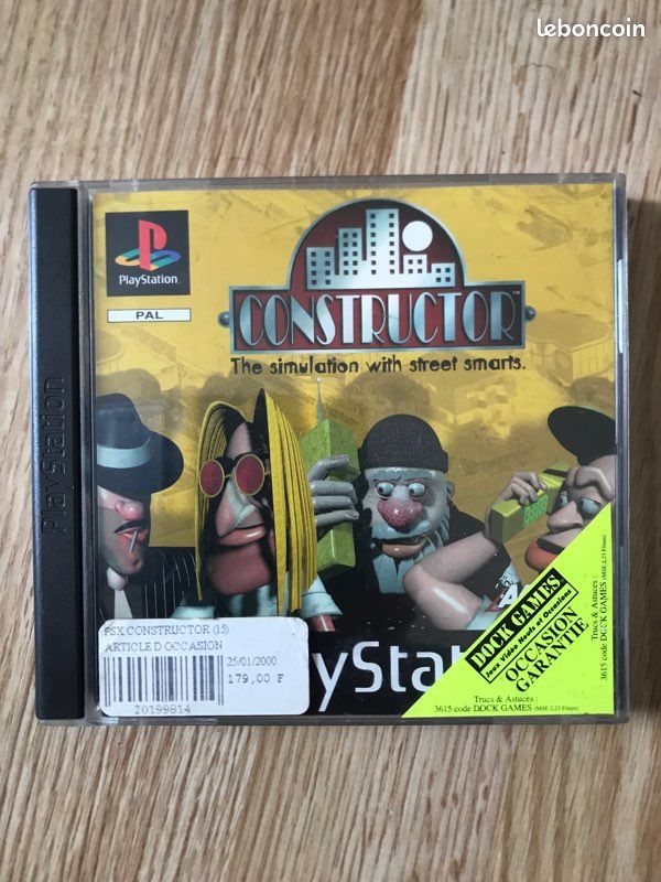 Jeu Constructor Sur PlayStation 1 - PS1 - Complet Boîtier PAL Français - Bon état