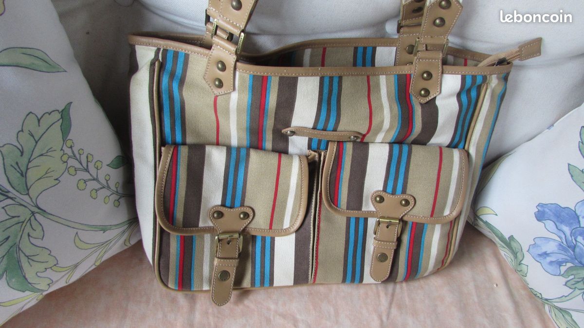 Sac Lancaster toile et cuir (image 1)