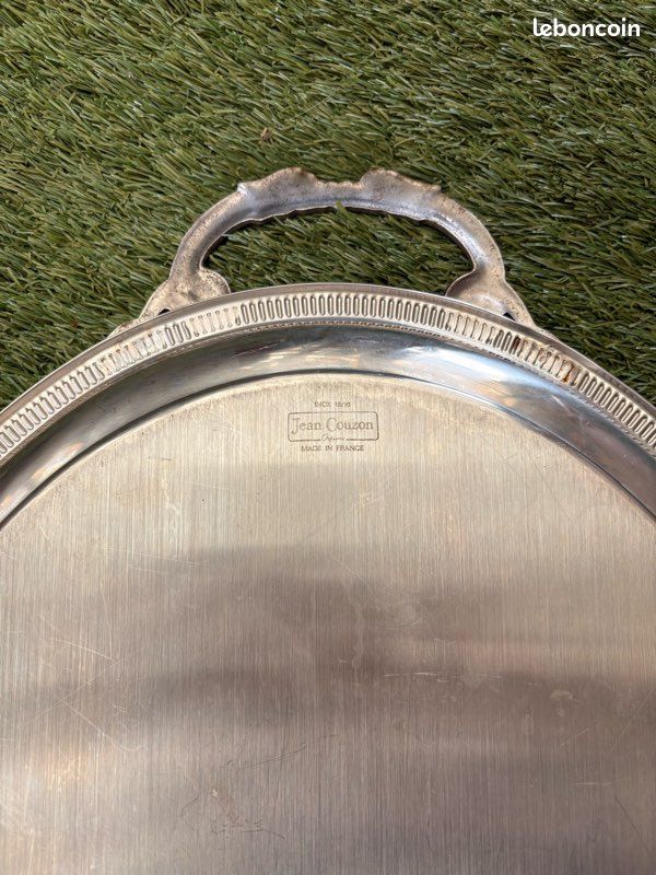 GRAND PLATEAU DE Service Acier Inoxydable JEAN COUZON 38 Cm EUR 30,00 - FR