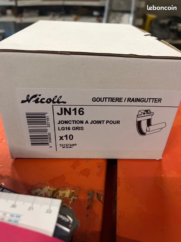 Jonction à joint pour gouttière, gris, Nicoll, Boîte de 10 (image 2)