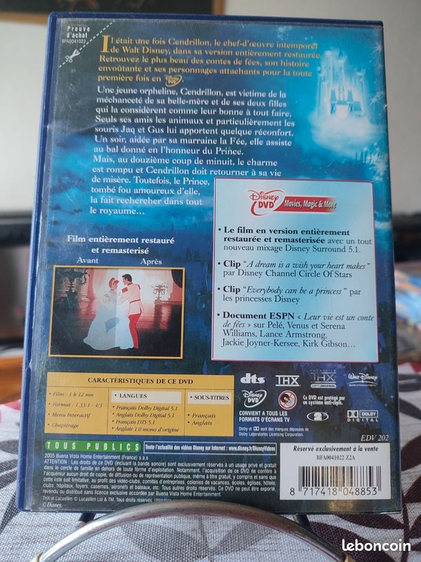 Un DVD de dessin animé Walt Disney (image 5)