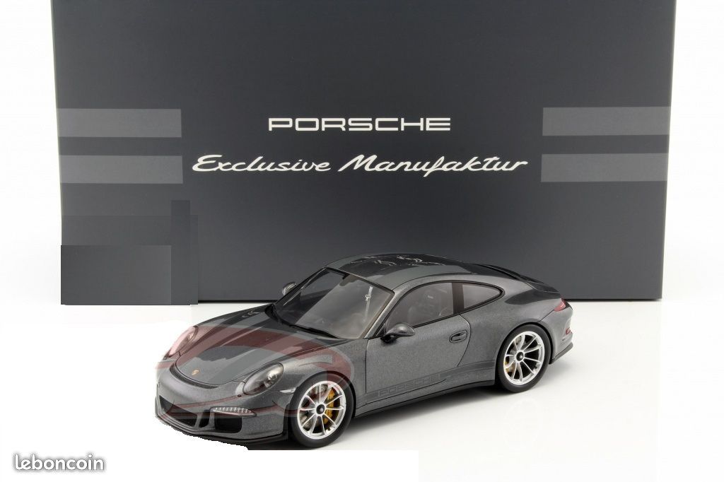 Porsche 911R (type 991) Miniature 1/18 SPARK - Gris - Neuve