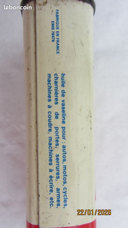 ANCIENNE BURETTE HUILE vaseline cornette bidon EUR 9,90 - FR