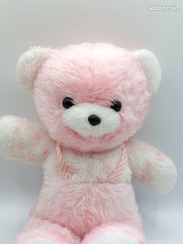 Grand ours en peluche ancien JAC en mohair – années 1950, 46 cm – Paris France