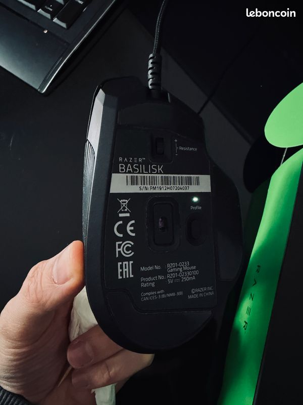 Souris gaming Razer Basilisk (RZ01-02330100-R3G1) – Très bon état (image 5)